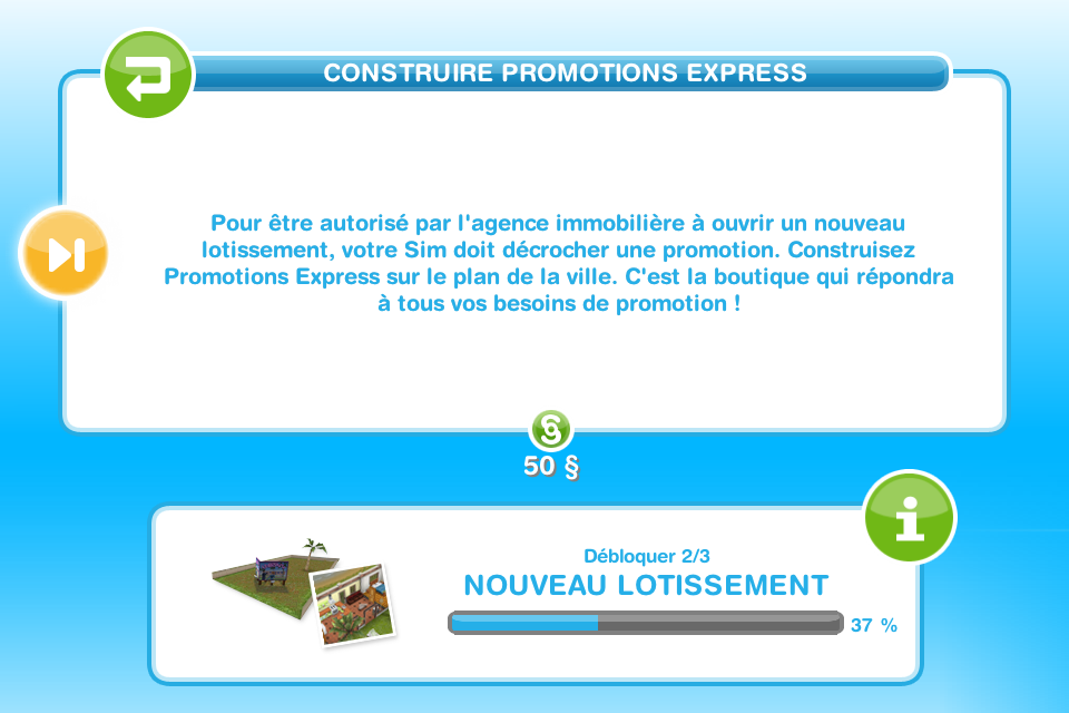 comment construire promotion express sims freeplay