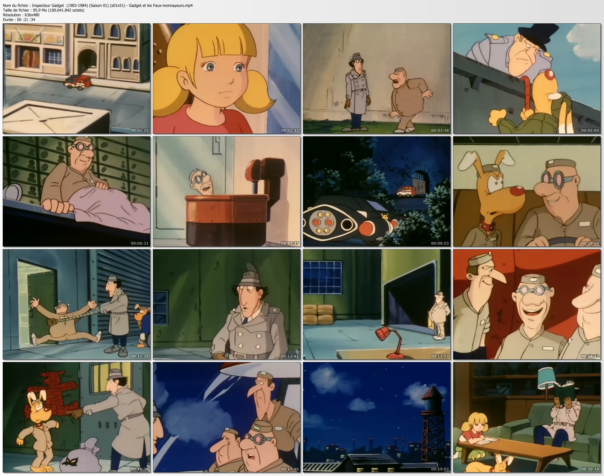 Inspecteur Gadget (1983-1984) (saison 01): Résumé des épisodes 56